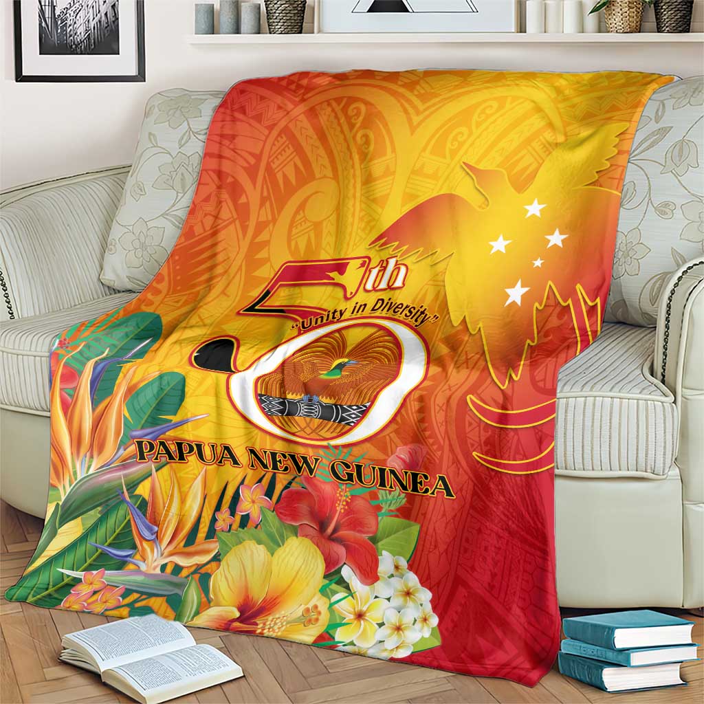 Papua New Guinea Independence Day Blanket 50th Anniversary Unity in Diversity