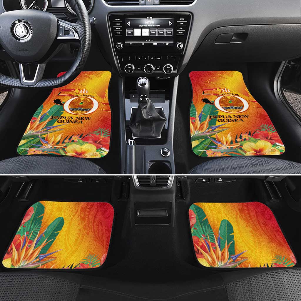 Papua New Guinea Independence Day Car Mats 50th Anniversary Unity in Diversity