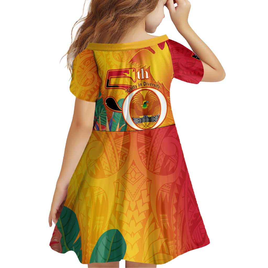 Papua New Guinea Independence Day Family Matching Puletasi and Hawaiian Shirt 50th Anniversary Unity in Diversity