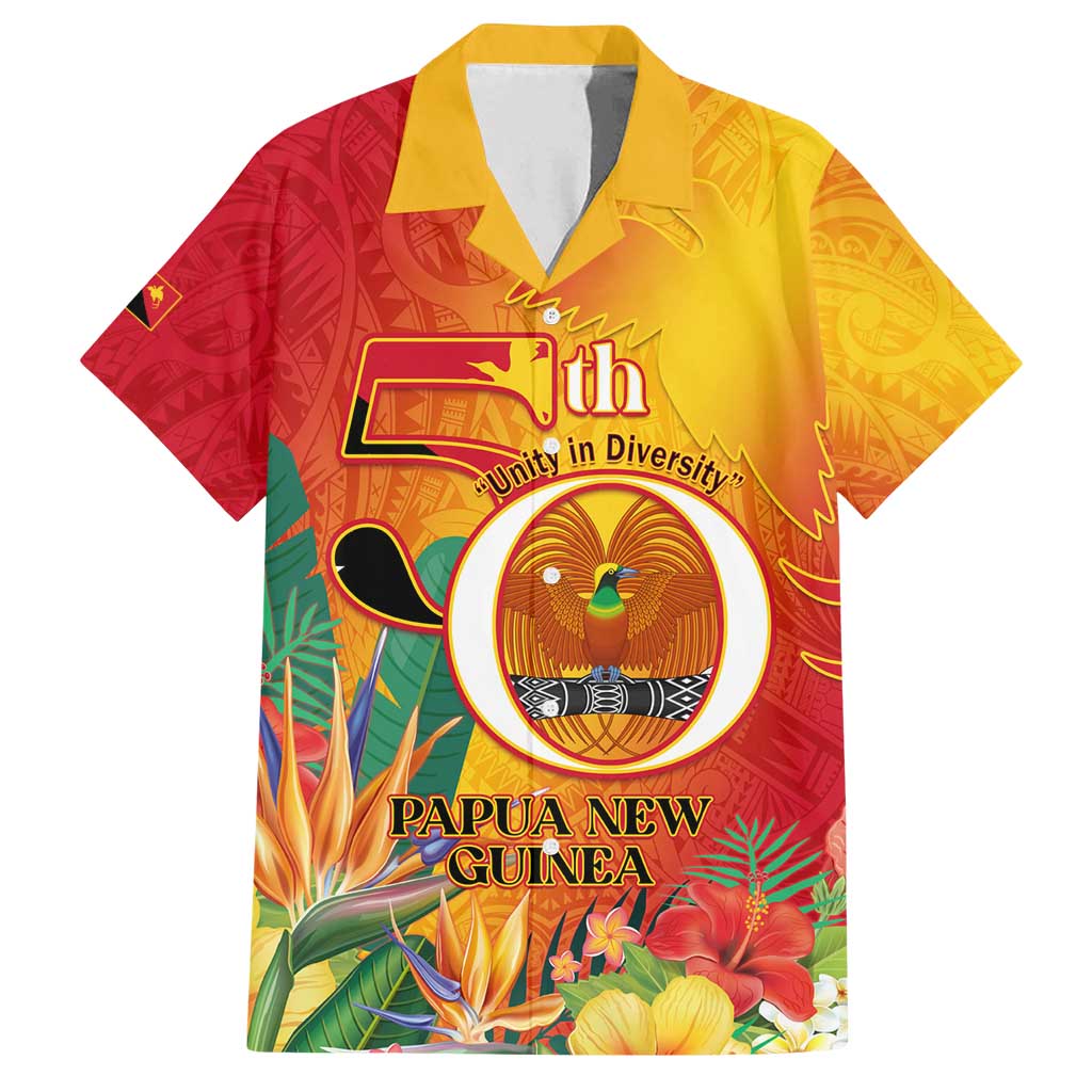 Papua New Guinea Independence Day Family Matching Puletasi and Hawaiian Shirt 50th Anniversary Unity in Diversity