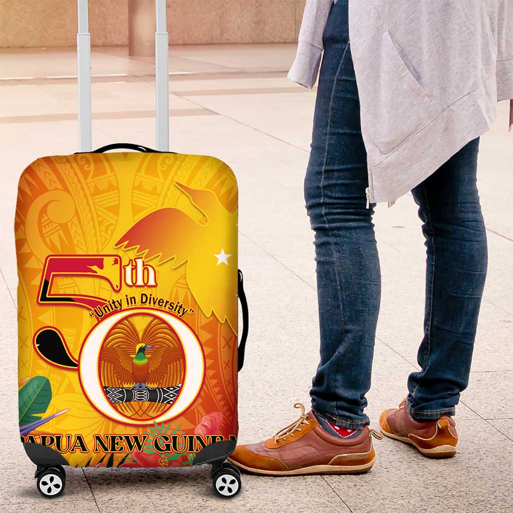 Papua New Guinea Independence Day Luggage Cover 50th Anniversary Unity in Diversity