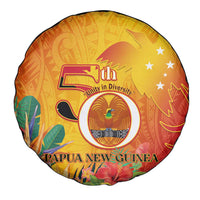 Papua New Guinea Independence Day Spare Tire Cover 50th Anniversary Unity in Diversity