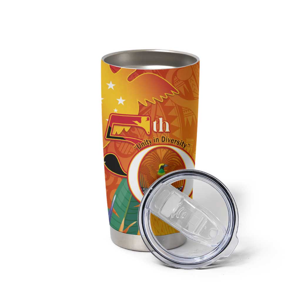 Papua New Guinea Independence Day Tumbler Cup 50th Anniversary Unity in Diversity