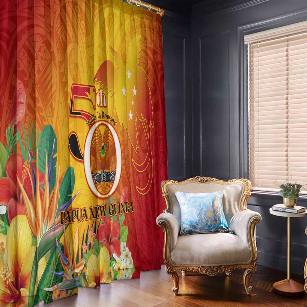 Papua New Guinea Independence Day Window Curtain 50th Anniversary Unity in Diversity
