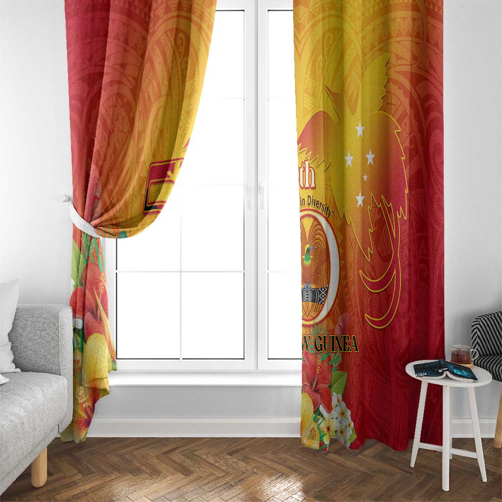 Papua New Guinea Independence Day Window Curtain 50th Anniversary Unity in Diversity