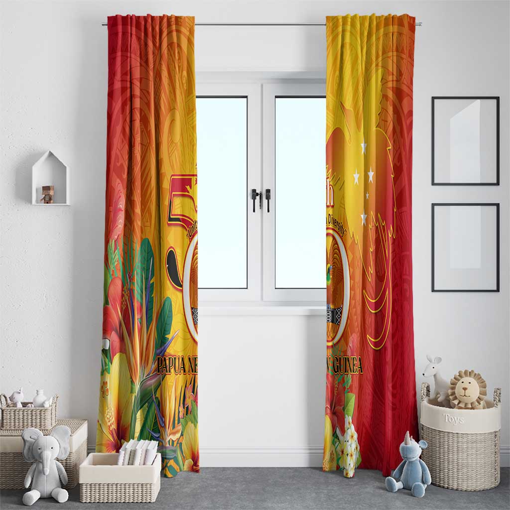 Papua New Guinea Independence Day Window Curtain 50th Anniversary Unity in Diversity