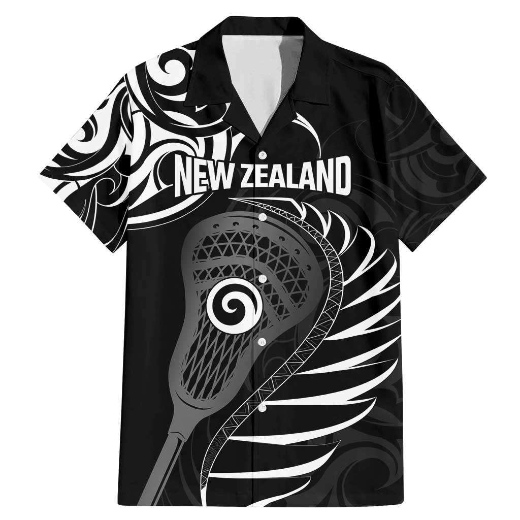 Personalised New Zealand Silver Fern Lacrosse Family Matching Mermaid Dress and Hawaiian Shirt Aotearoa Maori Pattern