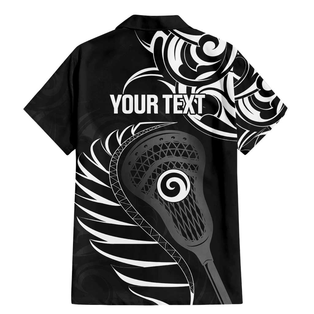 Personalised New Zealand Silver Fern Lacrosse Family Matching Mermaid Dress and Hawaiian Shirt Aotearoa Maori Pattern