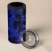 Polynesian 4 in 1 Can Cooler Tumbler Blue Hawaiian Tribal Hammerhead Shark