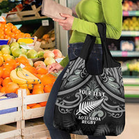 Custom New Zealand Silver Fern Rugby Grocery Bag All Black Since 1892 Aotearoa Moko Maori
