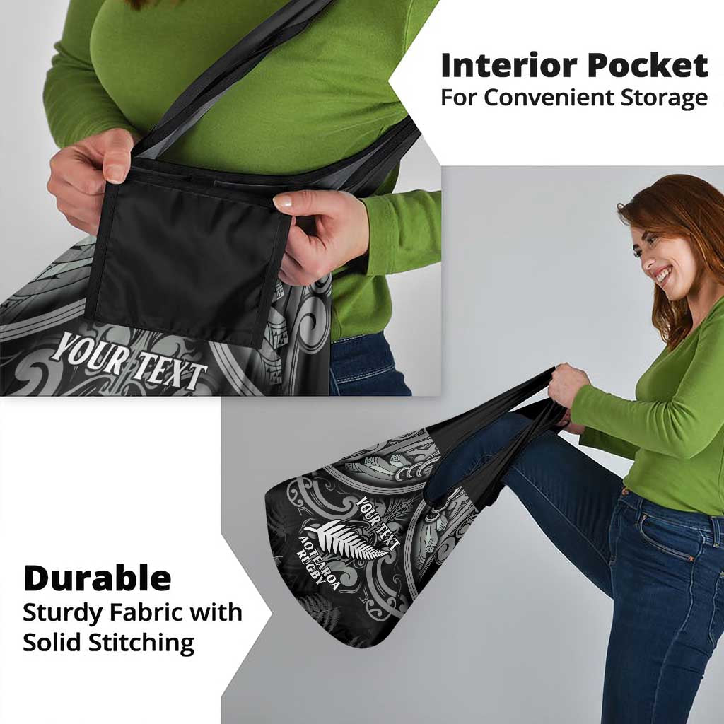 Custom New Zealand Silver Fern Rugby Grocery Bag All Black Since 1892 Aotearoa Moko Maori