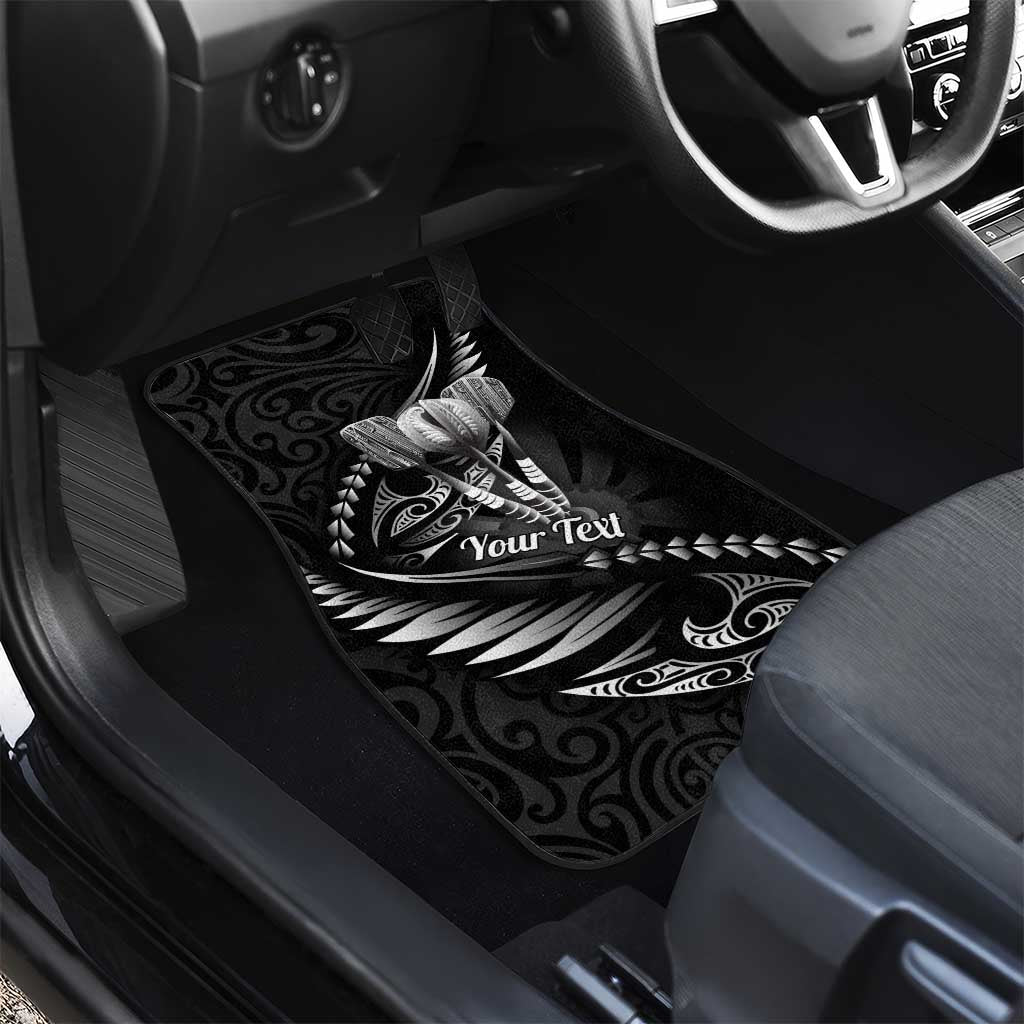 Personalised All Black New Zealand Darts Car Mats Aoteroa Fern Maori Galaxy Style
