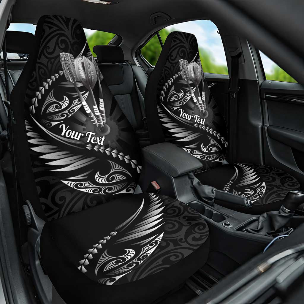 Personalised All Black New Zealand Darts Car Seat Cover Aoteroa Fern Maori Galaxy Style