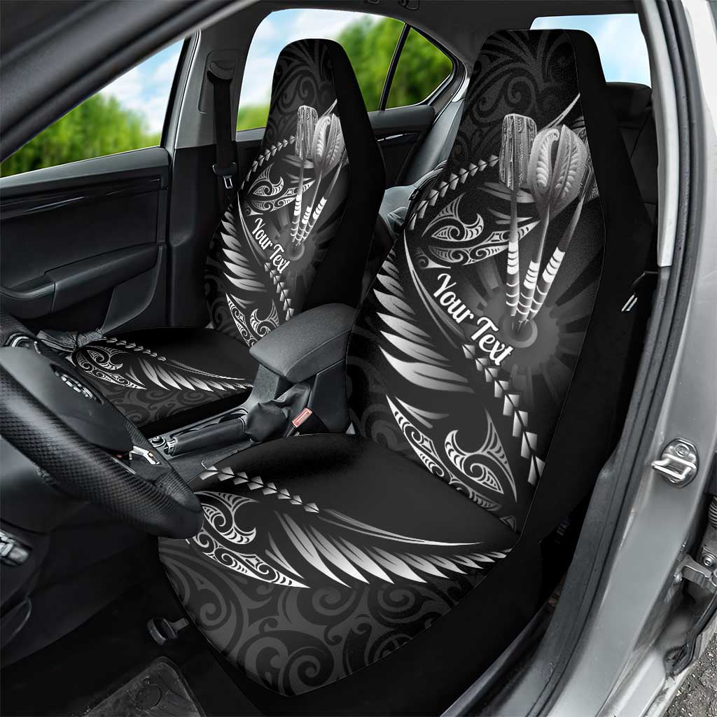 Personalised All Black New Zealand Darts Car Seat Cover Aoteroa Fern Maori Galaxy Style