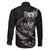 Personalised All Black New Zealand Darts Family Matching Off The Shoulder Long Sleeve Dress and Hawaiian Shirt Aoteroa Fern Maori Galaxy Style