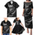 Personalised All Black New Zealand Darts Family Matching Puletasi and Hawaiian Shirt Aoteroa Fern Maori Galaxy Style