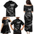 Personalised All Black New Zealand Darts Family Matching Puletasi and Hawaiian Shirt Aoteroa Fern Maori Galaxy Style