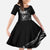 Personalised All Black New Zealand Darts Kid Short Sleeve Dress Aoteroa Fern Maori Galaxy Style