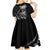 Personalised All Black New Zealand Darts Kid Short Sleeve Dress Aoteroa Fern Maori Galaxy Style