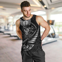 Personalised All Black New Zealand Darts Men Tank Top Aoteroa Fern Maori Galaxy Style