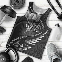 Personalised All Black New Zealand Darts Men Tank Top Aoteroa Fern Maori Galaxy Style