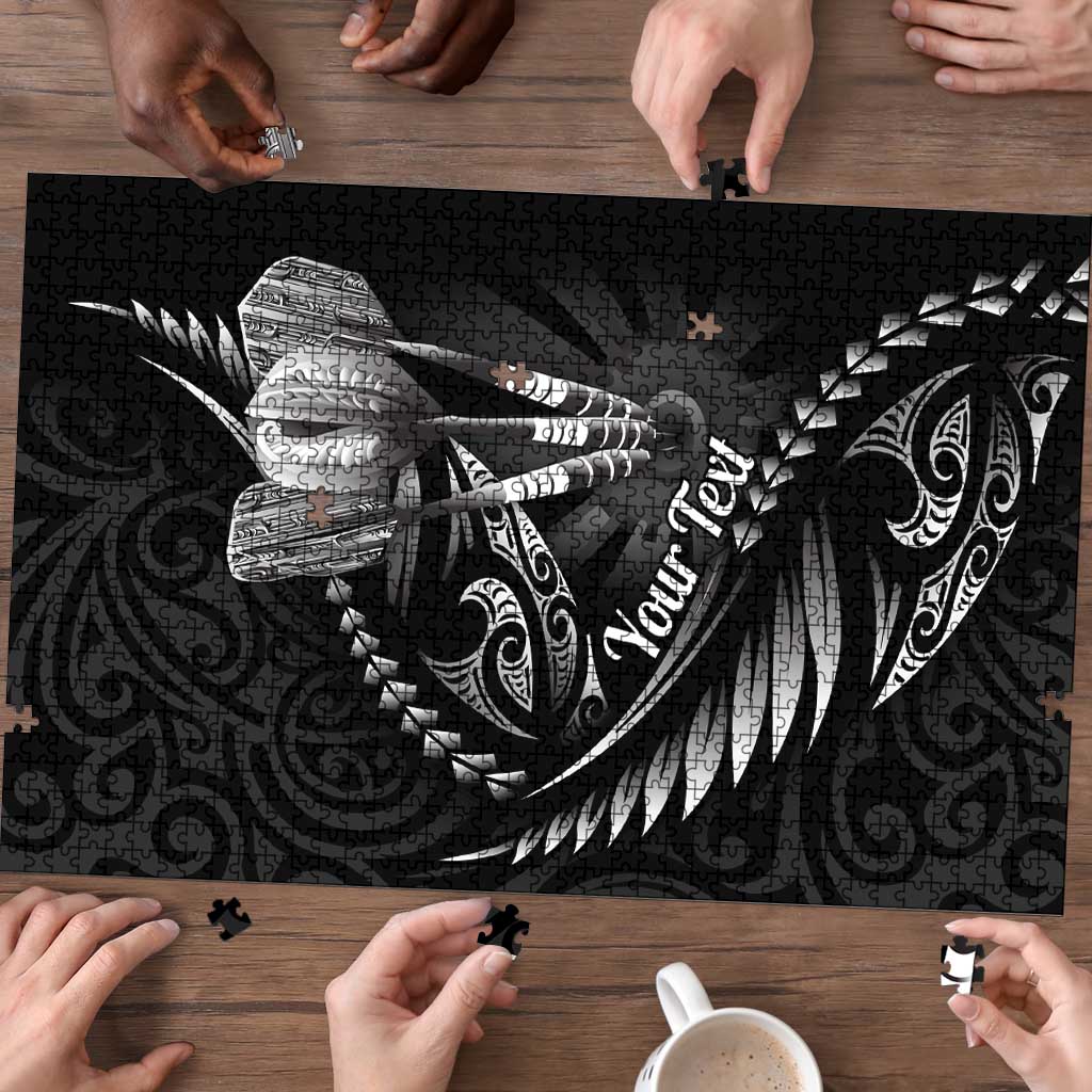 Personalised All Black New Zealand Darts Puzzle Aoteroa Fern Maori Galaxy Style - Polynesian Pride