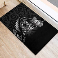 Personalised All Black New Zealand Darts Rubber Doormat Aoteroa Fern Maori Galaxy Style