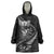 Personalised All Black New Zealand Darts Wearable Blanket Hoodie Aoteroa Fern Maori Galaxy Style