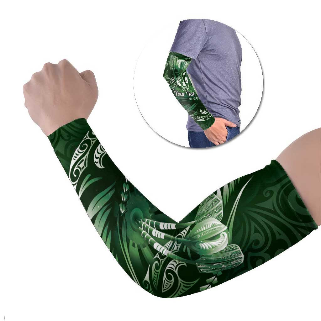 Personalised All Green New Zealand Darts Arm Sleeves Aoteroa Fern Maori Galaxy Style - Polynesian Pride