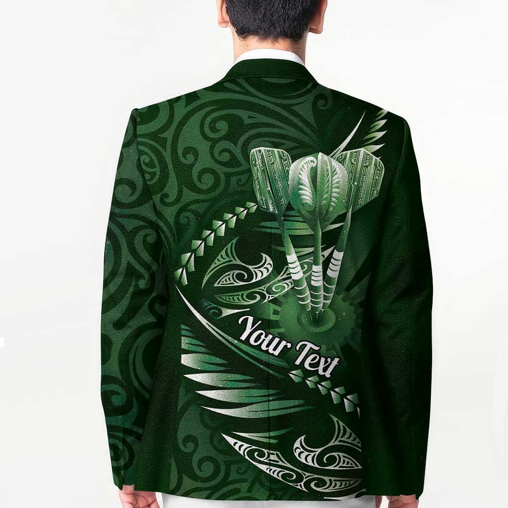 Personalised All Green New Zealand Darts Blazer Aoteroa Fern Maori Galaxy Style - Polynesian Pride
