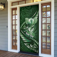 Personalised All Green New Zealand Darts Door Cover Aoteroa Fern Maori Galaxy Style - Polynesian Pride