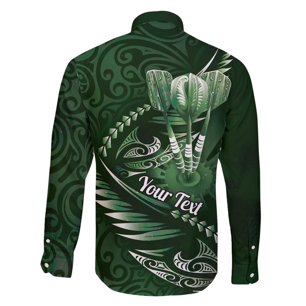Personalised All Green New Zealand Darts Family Matching Off The Shoulder Long Sleeve Dress and Hawaiian Shirt Aoteroa Fern Maori Galaxy Style