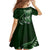 Personalised All Green New Zealand Darts Family Matching Tank Maxi Dress and Hawaiian Shirt Aoteroa Fern Maori Galaxy Style