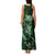 Personalised All Green New Zealand Darts Family Matching Tank Maxi Dress and Hawaiian Shirt Aoteroa Fern Maori Galaxy Style