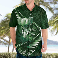 Personalised All Green New Zealand Darts Hawaiian Shirt Aoteroa Fern Maori Galaxy Style