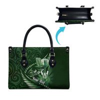 Personalised All Green New Zealand Darts Leather Bag Aoteroa Fern Maori Galaxy Style - Polynesian Pride