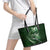 Personalised All Green New Zealand Darts Leather Tote Bag Aoteroa Fern Maori Galaxy Style