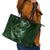Personalised All Green New Zealand Darts Leather Tote Bag Aoteroa Fern Maori Galaxy Style