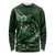 Personalised All Green New Zealand Darts Long Sleeve Shirt Aoteroa Fern Maori Galaxy Style