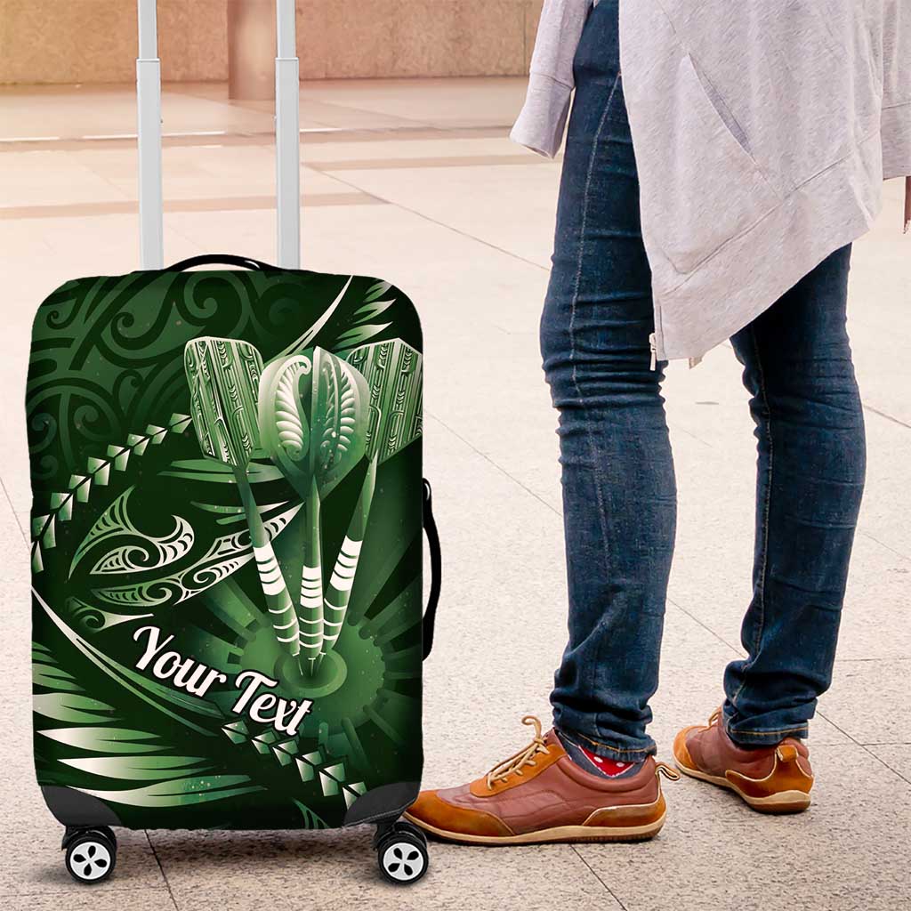 Personalised All Green New Zealand Darts Luggage Cover Aoteroa Fern Maori Galaxy Style