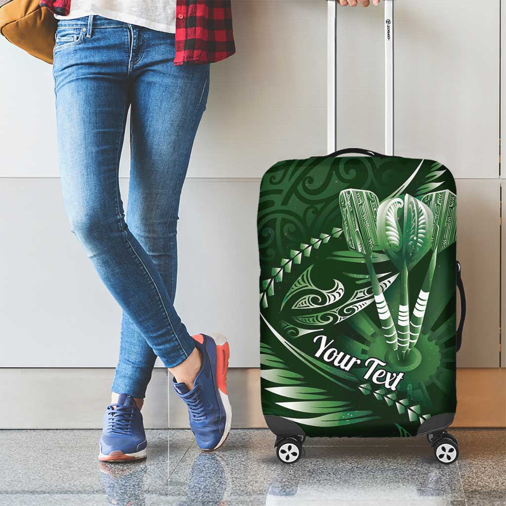 Personalised All Green New Zealand Darts Luggage Cover Aoteroa Fern Maori Galaxy Style