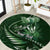 Personalised All Green New Zealand Darts Round Carpet Aoteroa Fern Maori Galaxy Style