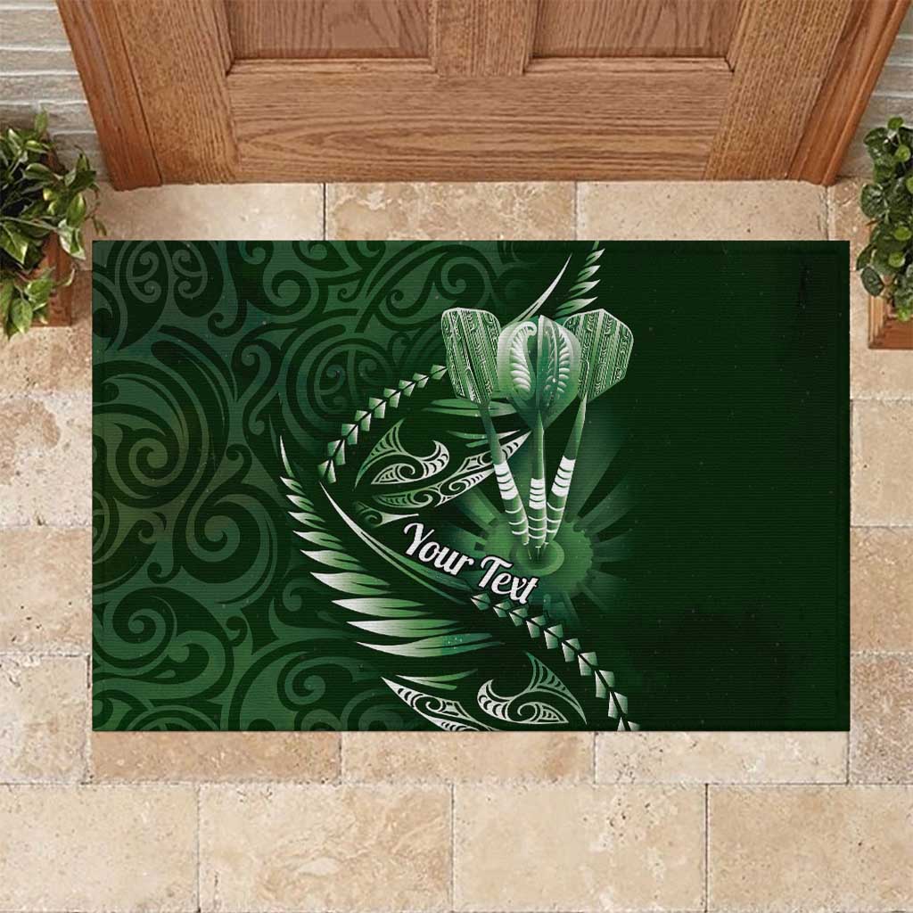 Personalised All Green New Zealand Darts Rubber Doormat Aoteroa Fern Maori Galaxy Style
