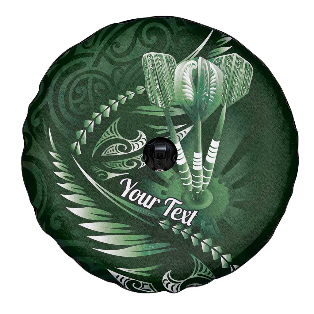 Personalised All Green New Zealand Darts Spare Tire Cover Aoteroa Fern Maori Galaxy Style