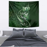 Personalised All Green New Zealand Darts Tapestry Aoteroa Fern Maori Galaxy Style