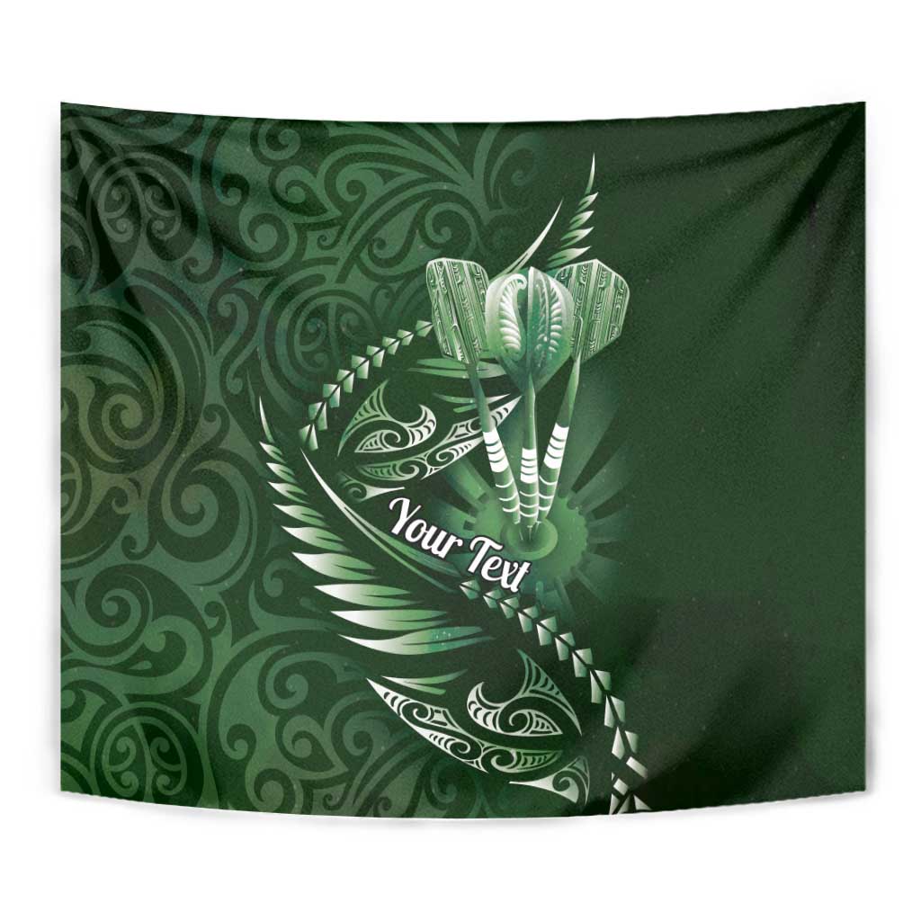 Personalised All Green New Zealand Darts Tapestry Aoteroa Fern Maori Galaxy Style