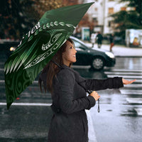 Personalised All Green New Zealand Darts Umbrella Aoteroa Fern Maori Galaxy Style - Polynesian Pride