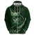 Personalised All Green New Zealand Darts Zip Hoodie Aoteroa Fern Maori Galaxy Style