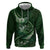 Personalised All Green New Zealand Darts Zip Hoodie Aoteroa Fern Maori Galaxy Style