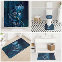 Personalised All Blue New Zealand Darts Bathroom Set Aoteroa Fern Maori Galaxy Style - Polynesian Pride